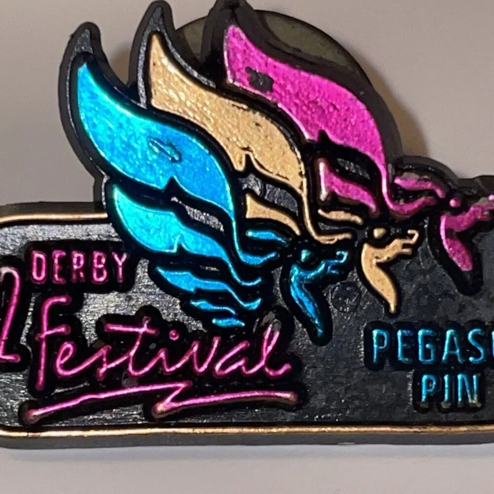 Vintage Kentucky Derby Festival 1992 Pegasus Lapel Hat Vest Pin Tie Tack